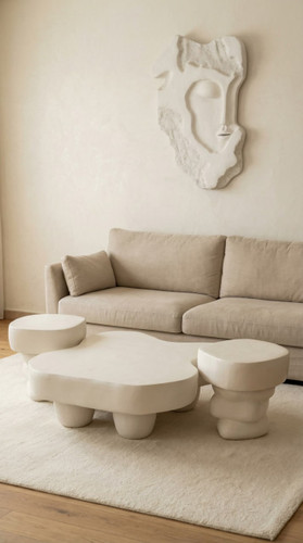 ست میز جلو مبلی و عسلی دکوراتیو با طراحی هنری